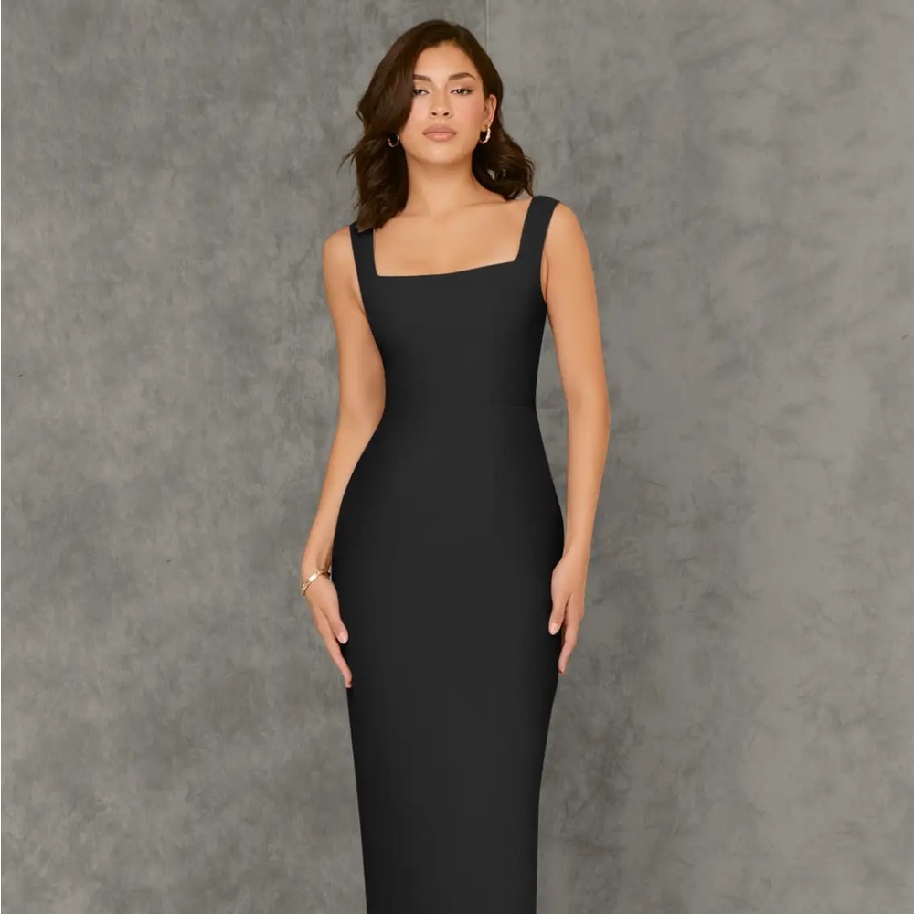Azazie Flori Black Chiffon Bridesmaid Dress